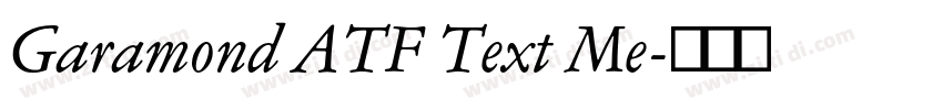 Garamond ATF Text Me字体转换